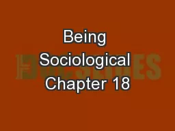 Being Sociological Chapter 18