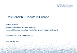Resilient PNT Update in Europe