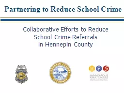 Partnering to Reduce School Crime