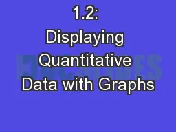 1.2: Displaying Quantitative Data with Graphs