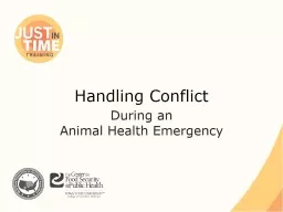 Handling Conflict  During an