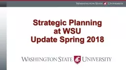 Strategic Planning  at WSU