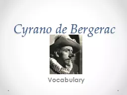 Cyrano de Bergerac Vocabulary