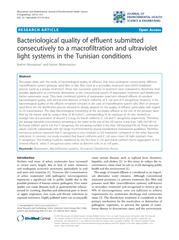 RESEARCH ARTICLE Open Access Bacteriological quality o