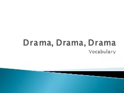 Drama, Drama, Drama Vocabulary