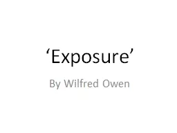 ‘Exposure’ By Wilfred Owen