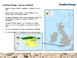 Corallian  Energy: licence interests