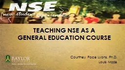Teaching NSE as a  General Education Course