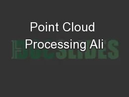 Point Cloud Processing Ali
