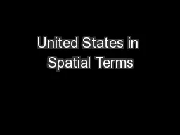 United States in Spatial Terms