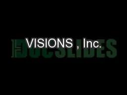 VISIONS , Inc.