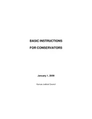 BASIC INSTRUCTIONS FOR CONSERVATORS January   Kansas J