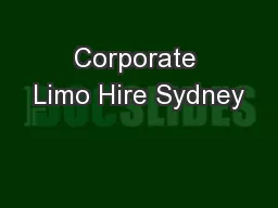 Corporate Limo Hire Sydney