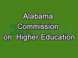 Alabama Commission on  Higher Education