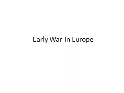 Early War in Europe I. Poland—September 1939