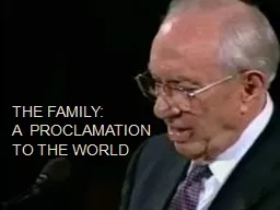 The Family: A  Proclamation to the World