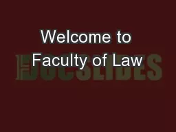 Welcome to Faculty of Law