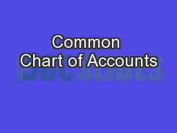 Common Chart of Accounts