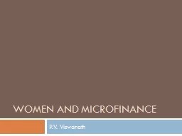 Women and Microfinance P.V. Viswanath