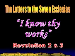 The Letters to the Seven Ecclesias