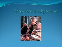 Macbeth  Background Macbeth