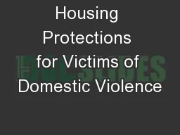 Housing Protections for Victims of Domestic Violence