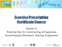 Exercise Prescription  Certificate Course
