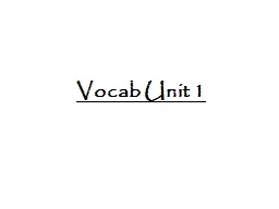 Vocab Unit 1 Appro bation