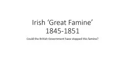 Irish ‘Great Famine’