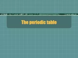 The periodic table Chapter 4 and 11 (the parts we didn’t get to last test)