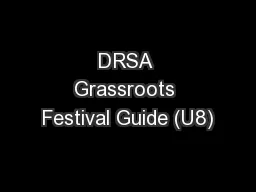 DRSA Grassroots Festival Guide (U8)