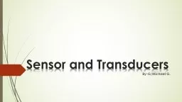Sensor and Transducers By-G/Michael G.
