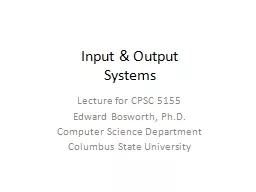 Input & Output Systems