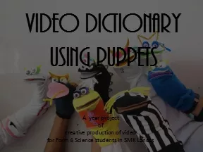 VIDEO DICTIONARY USING PUPPETS