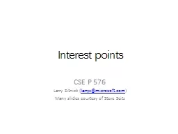 Interest points CSE P 576