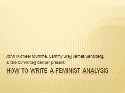 How to write a feminist analysis