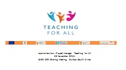 Joanne Newton, Project Manager ‘Teaching for All’