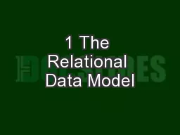1 The Relational Data Model