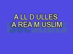 A LL D ULLES A REA M USLIM