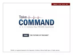 Take Command:  Enhance Your TRICARE Experience