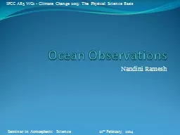 Ocean Observations Nandini
