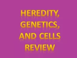 Heredity, Genetics,  and Cells review