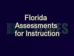 Florida Assessments for Instruction