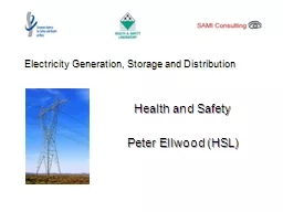Electricity  Generation, Storage and Distribution