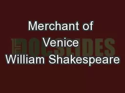 Merchant of Venice William Shakespeare