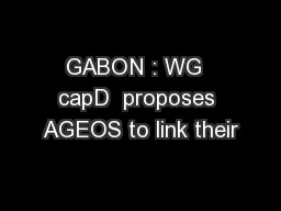 GABON : WG  capD  proposes AGEOS to link their
