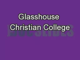 Glasshouse Christian College
