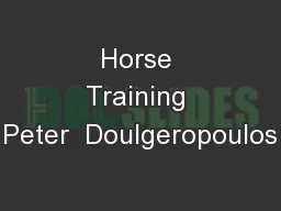 Horse Training Peter  Doulgeropoulos