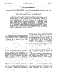 Length dependence of quantized conductance in ballisti