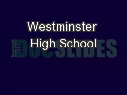 Westminster High School